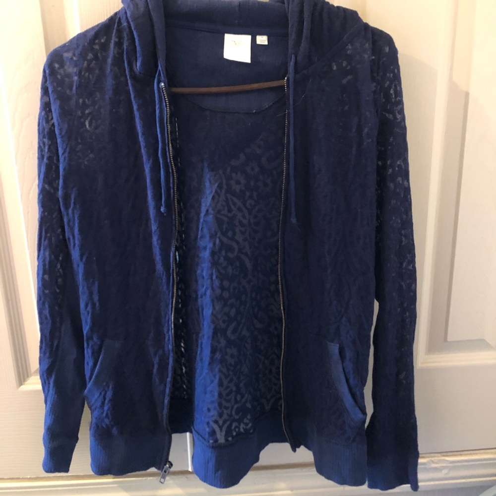 Eloise Blue Lace Hoodie ASO Elena Gilbert